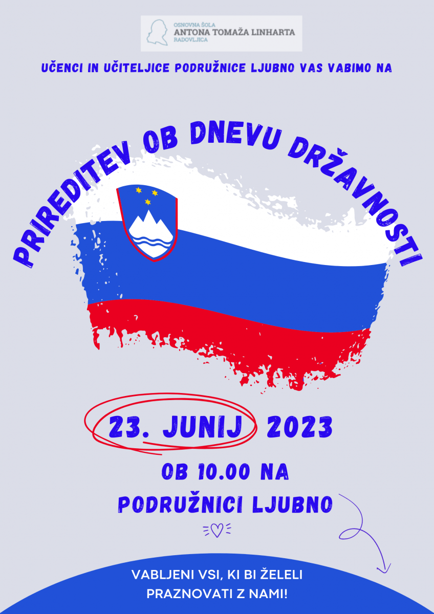 Vabilo na prireditev ob dnevu državnosti