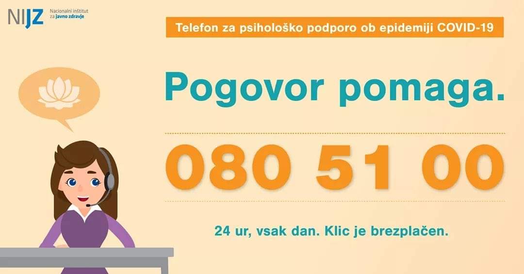 Telefon za psihološko podporo ob epidemiji COVID-19